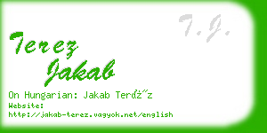 terez jakab business card